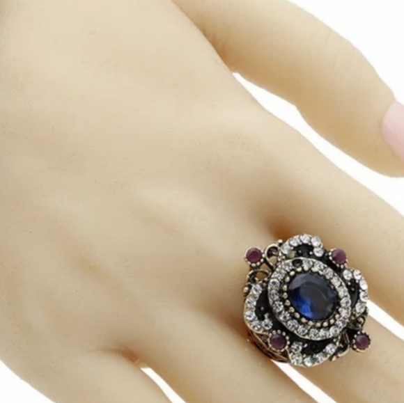 Turkish Vintage Style Exaggerated Ring for Women,Ottoman,ByzantianWeddingGift - Picture 3 of 6